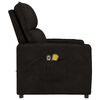 vidaXL Elektrinis masažinis krėslas, juodas, mikropluošto audinys