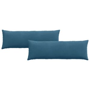 vidaXL Sofa Pagalvės 2 pcs Mėlyna 120 x 40 cm Kordūrinis audinys