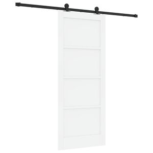 vidaXL Slankios durys ORKDAL Balta 83 x 202 cm Pu&scaron;ies medienos masyvas
