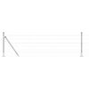 vidaXL Tvora su stulpais Sidabro 0,4 x 10 m Plienas