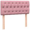 vidaXL Lova su spyruoklėmis ir čiužiniu, rožinė, 80x210cm, aksomas