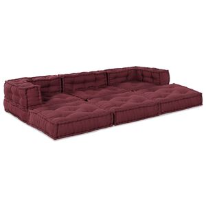 vidaXL Modulinė sofa Audinys Raudonmedis 210 x 70 x 56 cm