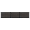 vidaXL Tvoros rinkinys 3 vnt. 526 x 105 cm WPC ir aliuminis Juoda