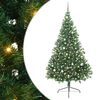 vidaXL Dirbtinis prie&scaron;&scaron;ventinis eglutė su &scaron;viesomis Žalia 240 cm PVC
