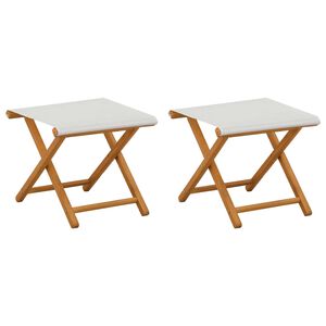 vidaXL Gulintojas 2 pcs Kietas eukalipto medis Kreminė