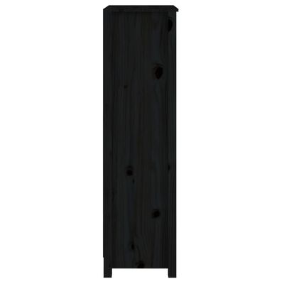 vidaXL Spintelė knygoms, juoda, 50x35x125,5cm, pušies medienos masyvas
