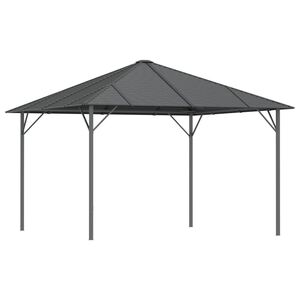 vidaXL Pavėsinė su stogu, antracito spalvos, 3x3m