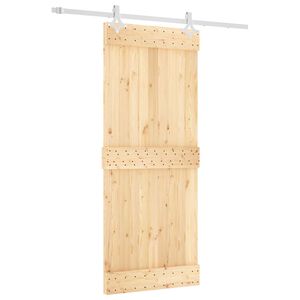 vidaXL Slankios durys 85 x 210 cm Natūrali ir Balta