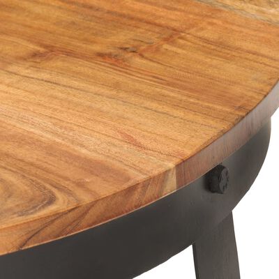 vidaXL Kavos staliukas, skersmuo 68x43cm, akacijos medienos masyvas