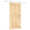vidaXL Slankios durys Natūrali ir Balta 100 x 210 cm