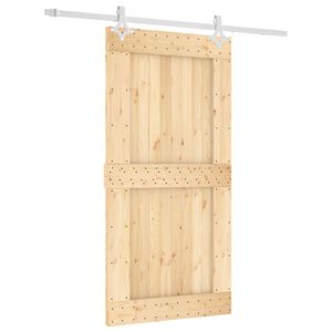 vidaXL Slankios durys Natūrali ir Balta 100 x 210 cm