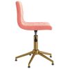 vidaXL Pasukamos valgomojo kėdės, 2vnt., rožinės spalvos, aksomas