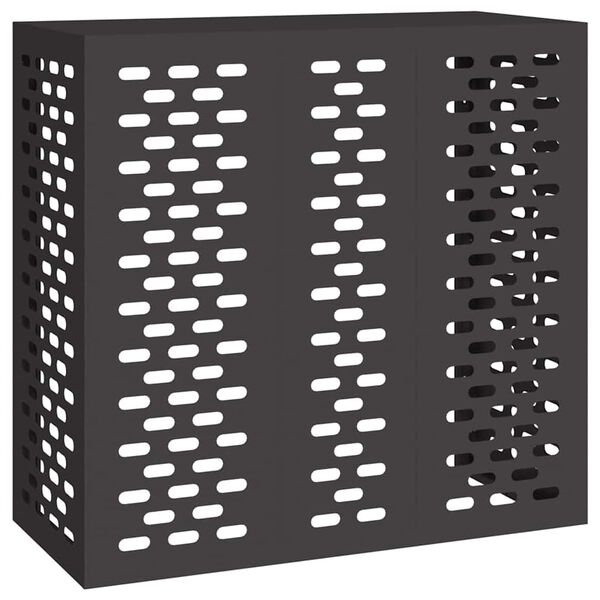 vidaXL Kondicionierių uždangalas Juoda 110 x 50 x 105 cm Plienas