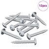 vidaXL Medinis varžtas 12 pcs Sidabro M4 x 28 mm Geležis