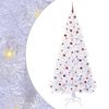 vidaXL Dirbtinė Kalėdų eglutė su 300 LED Balta 240 cm PVC ir Plienas