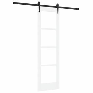 vidaXL Slankios durys 61 x 198,5 cm Tvirtos pu&scaron;ies mediena ir stiklas