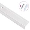 vidaXL Profiliai laiptams, 15vnt., sidabro, 90 cm, aliuminis, L formos