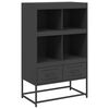 vidaXL Komoda, juodos, 68x39x111,5 cm, plienas
