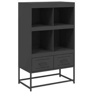 vidaXL Komoda, juodos, 68x39x111,5 cm, plienas