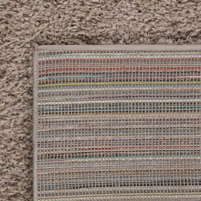 vidaXL Shaggy tipo kilimas, smėlio spalvos, 160x230cm, aukšti šereliai