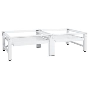 vidaXL Skalbimo ma&scaron;inos ir džiovyklės pagrindas, su lentynomis