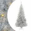 vidaXL Kalėdų eglutė su 300 LED s stovu Sidabro 240 cm PET