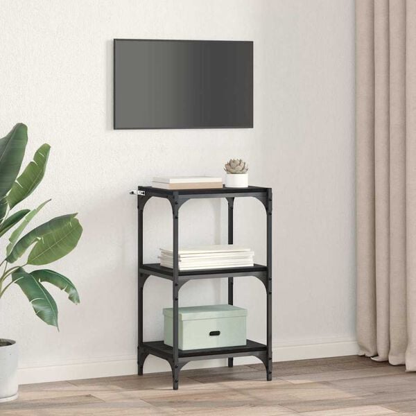 vidaXL Knygų spinta juoda ąžuolo 40 x 33 x 70,5 cm