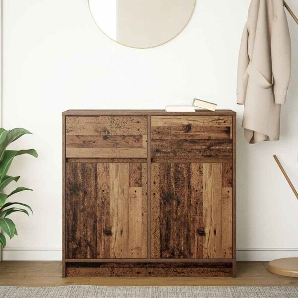 vidaXL Šoninė spintelė su stalčiumi, 80x34x76 cm, mediena