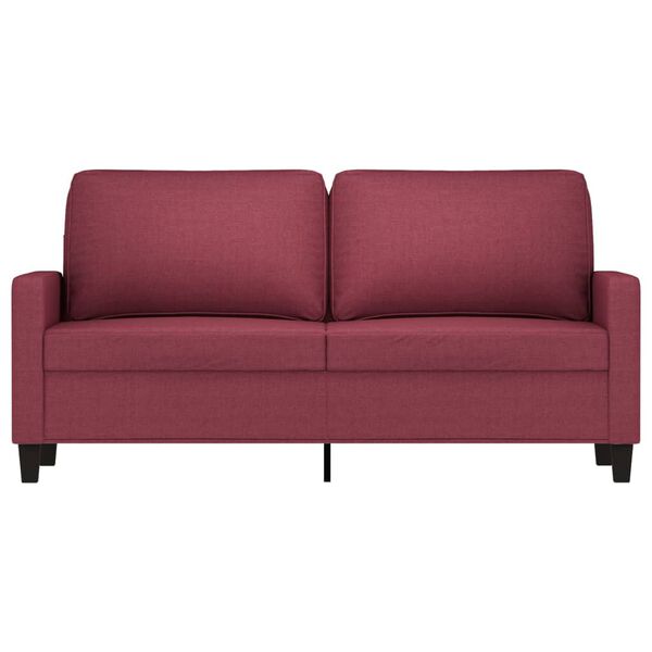 vidaXL Dvivietė sofa, raudonojo vyno spalvos, 140cm, audinys