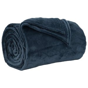 vidaXL Antklodė Jūrinė mėlyna 150 x 200 cm 0.78 kg Flysas