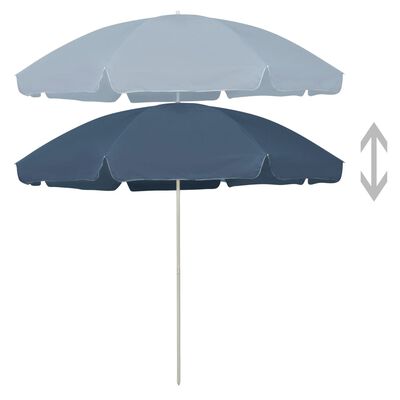 vidaXL Paplūdimio skėtis, mėlynos spalvos, 300cm