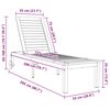 vidaXL Saulės gultas Ruda 207 x 58 x 35 cm Akacijos medienos masyvas