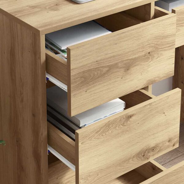 vidaXL Stalas Amatininkų ąžuolas 90 x 37.5 x 75 cm Apdirbta mediena