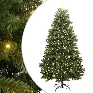 vidaXL Dirbtinė Kalėdų eglutė 240 cm 300 LED &Scaron;ilta balta Žalia