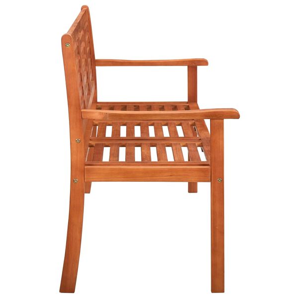 vidaXL Trivietis sodo suoliukas su pagalvėle, 150cm, eukalipto masyvas