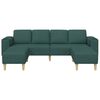 vidaXL Svetainės sofa 3 pcs Tamsiai žalia Poliesteris