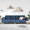 vidaXL Svetainės sofa Mėlyna 250 x 77 x 76 cm Poliesteris