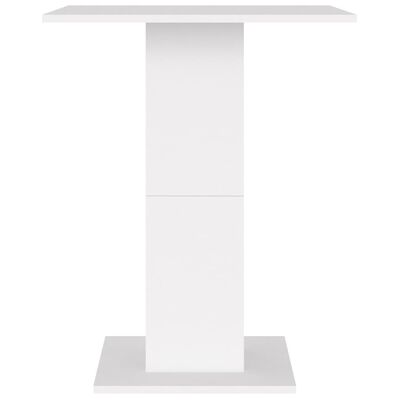 vidaXL Bistro staliukas, baltos spalvos, 60x60x75cm, apdirbta mediena