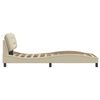 vidaXL Lovos rėmas be čiužinio, Hvar, kreminės spalvos, 80x200 cm, audinys