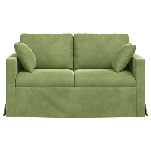 vidaXL Sofa &Scaron;viesiai žalia 138 x 78 x 80 cm Aksomas
