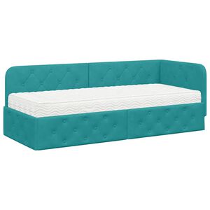 vidaXL Kampinė lovos konstrukcija Turkio 80 x 200 cm Aksomas