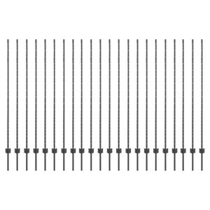 vidaXL Įmontuotas tvoros stulpas 22 vnt. Pilka 200 cm