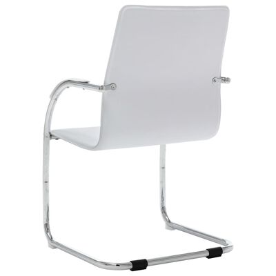 vidaXL Gembinė biuro kėdė, baltos spalvos, dirbtinė oda