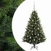 vidaXL Dirbtinė Kalėdų eglutė su burbulais 120 cm 150 LED &Scaron;ilta balta