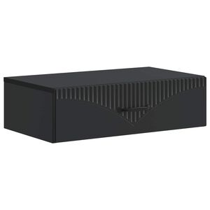 vidaXL Sieninis &scaron;oninis staliukas Juoda 59 x 34,5 x 17 cm