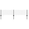 vidaXL Tvora su stulpais Pilka 0,4 x 25 m Plienas ir PVC