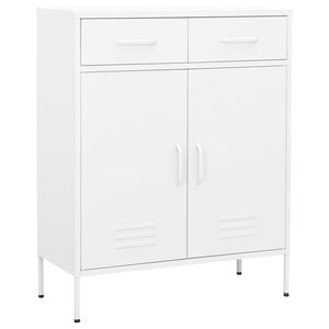 vidaXL Sandėliavimo spintelė, baltos spalvos, 80x35x101,5cm, plienas