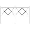 vidaXL Metalinis pakaitinis galvūgalis, juodos spalvos, 150cm