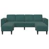 vidaXL Svetainės sofa 3 pcs Tamsiai žalia