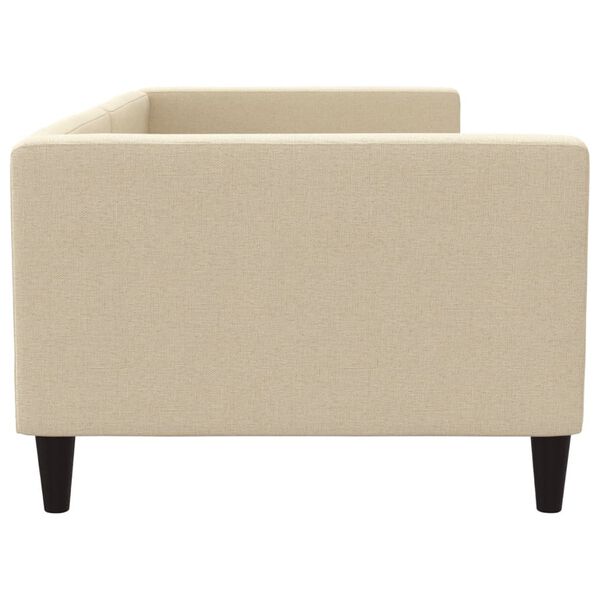 vidaXL Sofa, kreminės spalvos, 90x200cm, audinys